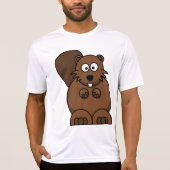 Niedlicher Cartoon Beaver Funny Woodland Tier T-Shirt (Vorderseite)