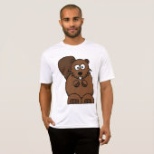 Niedlicher Cartoon Beaver Funny Woodland Tier T-Shirt (Vorne ganz)