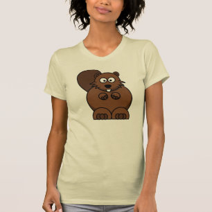Niedlicher Cartoon Beaver Funny Woodland Tier T-Shirt