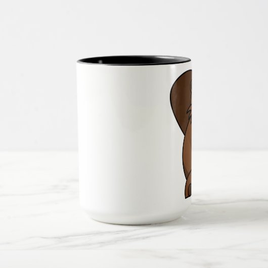 Niedlicher Cartoon Beaver Funny Woodland Tier Tasse (Zentrum)