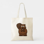 Niedlicher Cartoon Beaver Funny Woodland Tier Tragetasche (Rückseite)