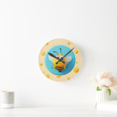 Niedlicher Cartoon Bee Runde Wanduhr (Zuhause)
