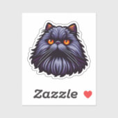 Niedlicher Cartoon Beige Cat - Chubby und Happy Fe Aufkleber (Blatt)