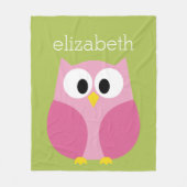 Niedlicher Cartoon - Bezeichnung für Rosa und Zitr Fleecedecke (Vorderseite)