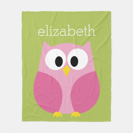 Niedlicher Cartoon - Bezeichnung für Rosa und Zitr Fleecedecke (Vorderseite)