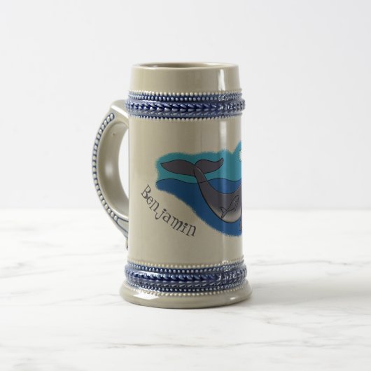 Niedlicher Cartoon Bierglas (Vorderseite Links)