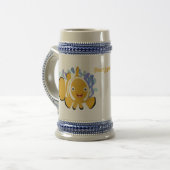 Niedlicher Cartoon Bierglas (Vorderseite Links)