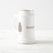 Niedlicher Cartoon Bierglas (Vorderseite Links)