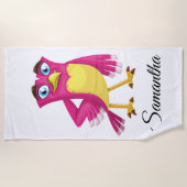 Niedlicher Cartoon Bird Strandtuch (Vorderseite)
