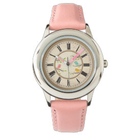 Niedlicher Cartoon Birds Kinder Armbanduhr