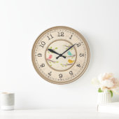 Niedlicher Cartoon Birds Kinder Große Wanduhr (Zuhause)