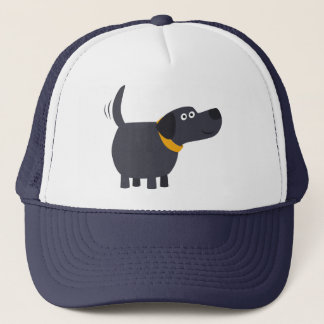 Niedlicher Cartoon Black Labrador Hat Truckerkappe