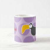 Niedlicher Cartoon Black Toucan Bird Fun Dots Chil Kaffeetasse (Mittel)