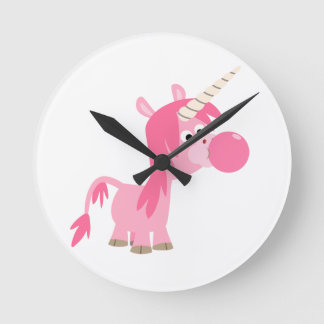 Niedlicher Cartoon Blase Gum Einhornwall Uhr