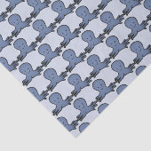 Niedlicher Cartoon Blaues Octopus-Muster Seidenpapier (Ausschnitt)