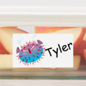 Niedlicher Cartoon Blowfish Labels Etiketten (Befestigt)