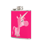 Niedlicher Cartoon Blubble Gum Unicorn Hip Flask Flachmann (Links)