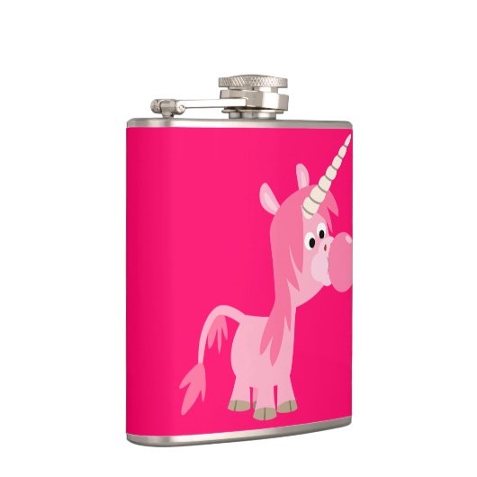 Niedlicher Cartoon Blubble Gum Unicorn Hip Flask Flachmann (Rechts)