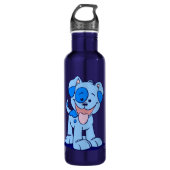 Niedlicher Cartoon Blue Puppy Trinkflasche (Vorderseite)