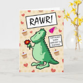 Niedlicher Cartoon Blume Dinosaur Roar Happy Gebur Karte (Gelbe Blume)