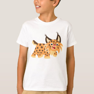 Niedlicher Cartoon Bobcat Children T - Shirt