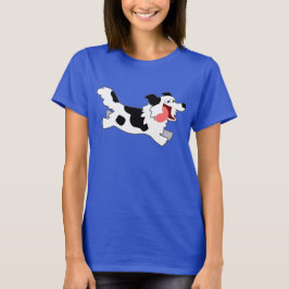 Niedlicher Cartoon--Border-Collie-Frauen-T - Shirt