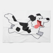 Niedlicher Cartoon Border Collie Küchentuch (Horizontal)