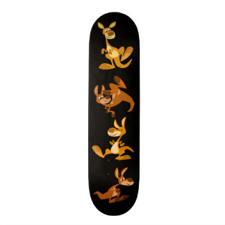 Niedlicher Cartoon Bouncy Kangaroos Skateboard