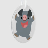 Niedlicher Cartoon Bouncy Pig Acrylschmuck Ornament (Vorderseite)
