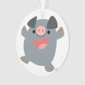 Niedlicher Cartoon Bouncy Pig Acrylschmuck Ornament (Vorderseite)