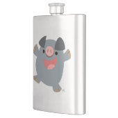 Niedlicher Cartoon Bouncy Pig Classic Flasche Flachmann (Links)