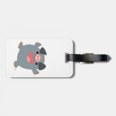 Niedlicher Cartoon Bouncy Pig - Gepäckstück Gepäckanhänger (Rückseite horizontal)