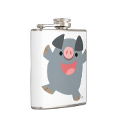 Niedlicher Cartoon Bouncy Pig Hip Flask Flachmann (Rechts)