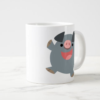 Niedlicher Cartoon Bouncy Pig Jumbo Tasse