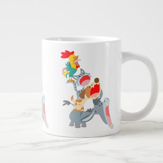 Niedlicher Cartoon Bremen Städtische Musiker Jumbo Jumbo-Tasse (Rechts)