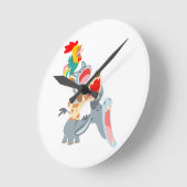 Niedlicher Cartoon Bremen Städtische Musiker Uhr (Winkel)