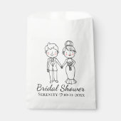 Niedlicher Cartoon Bridge Groom Brautparty Geschenktütchen (Vorderseite)