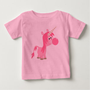 Niedlicher Cartoon Bubble Gum Unicorn Baby T - Shi Baby T-shirt
