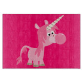 Niedlicher Cartoon Bubble Gum Unicorn Cutting Boar Schneidebrett (Vorderseite)
