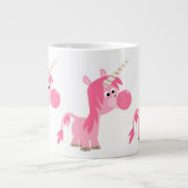 Niedlicher Cartoon Bubble Gum Unicorn Jumbo Tasse (Vorderseite)