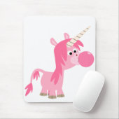 Niedlicher Cartoon Bubble Gum Unicorn Mousepad (Mit Mouse)
