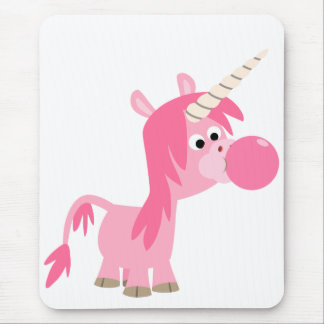Niedlicher Cartoon Bubble Gum Unicorn Mousepad