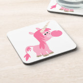 Niedlicher Cartoon Bubble Gum Unicorn Untersetzer (Linke Seite)