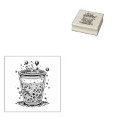 Niedlicher Cartoon Bubble Tee Gummistempel (Stempel)