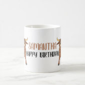 Niedlicher Cartoon Bull Happy Birthday Kaffeezuber Kaffeetasse (Mittel)