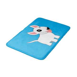Niedlicher Cartoon Bull Terrier Badematte
