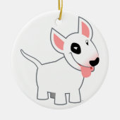 Niedlicher Cartoon Bull Terrier Keramikornament (Vorne)