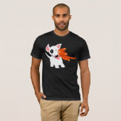 Niedlicher Cartoon Bull Terrier und Kitten T - Shi T-Shirt (Vorne ganz)