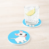 Niedlicher Cartoon Bull Terrier Untersetzer (Seite)