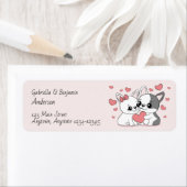 Niedlicher Cartoon Bulldog Liebhaber Herzens Valen (Insitu)